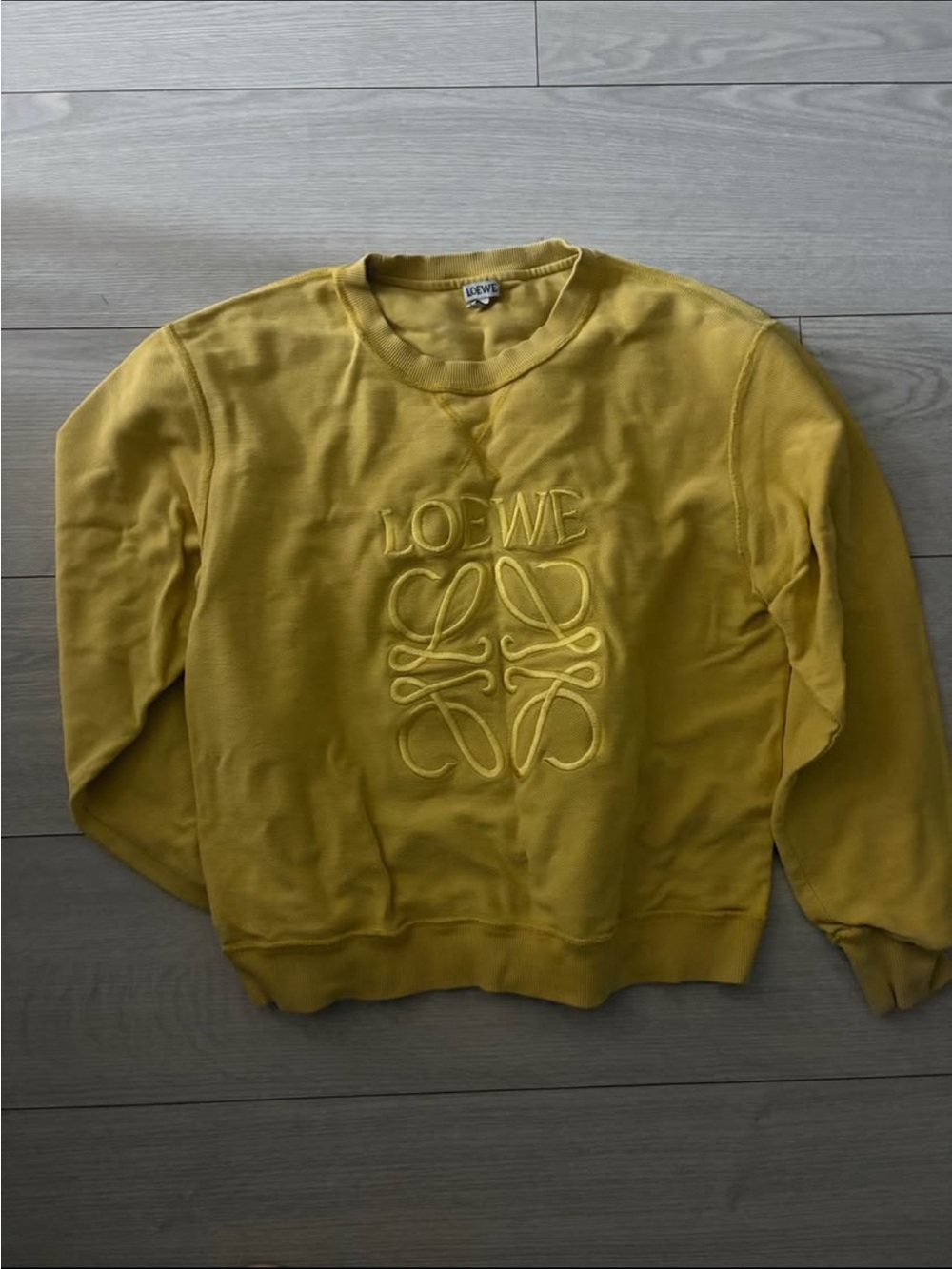 Loewe Yellow Logo Crewneck Sweatshirt